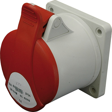 Розетка встраиваемая EER-3243 IP54 (32A, 400V, 3P+PE) - фото1