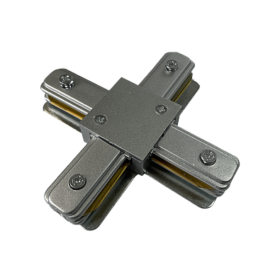 PTR CX-GR Коннектор серый X -обр. для трековых систем PTR - фото1
