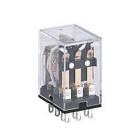 Промежуточное реле JZX-22F(D) 2 конт. с инд. LED 5А 110В AC (R)
