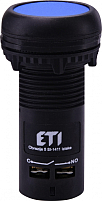 Кнопка монобл. утопл. ECF-11-B (1NO+1NC, синяя)
