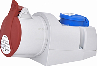 Розетка комбинированная EZCZ-S-3253 IP44 (32A, 400V/230V, 3P+N+PE / EE 16S Schuko)