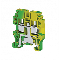 Клеммник винтовой мини 2,5 мм.кв., (земля);  MVK 2,5T