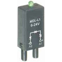 MDL-A/LDD1 110V/240VDC; Модуль защиты и индикации реле (LED+DIODE, 110-240VDC; A1+ A2-)