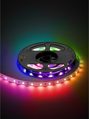 Комплект светодиодной ленты SMD5050-30 LED/м-12 В-7,2 Вт/м-IP65-RGB (1 м), 12 Вт, IR-контроллер TDM ELECTRIC - фото4